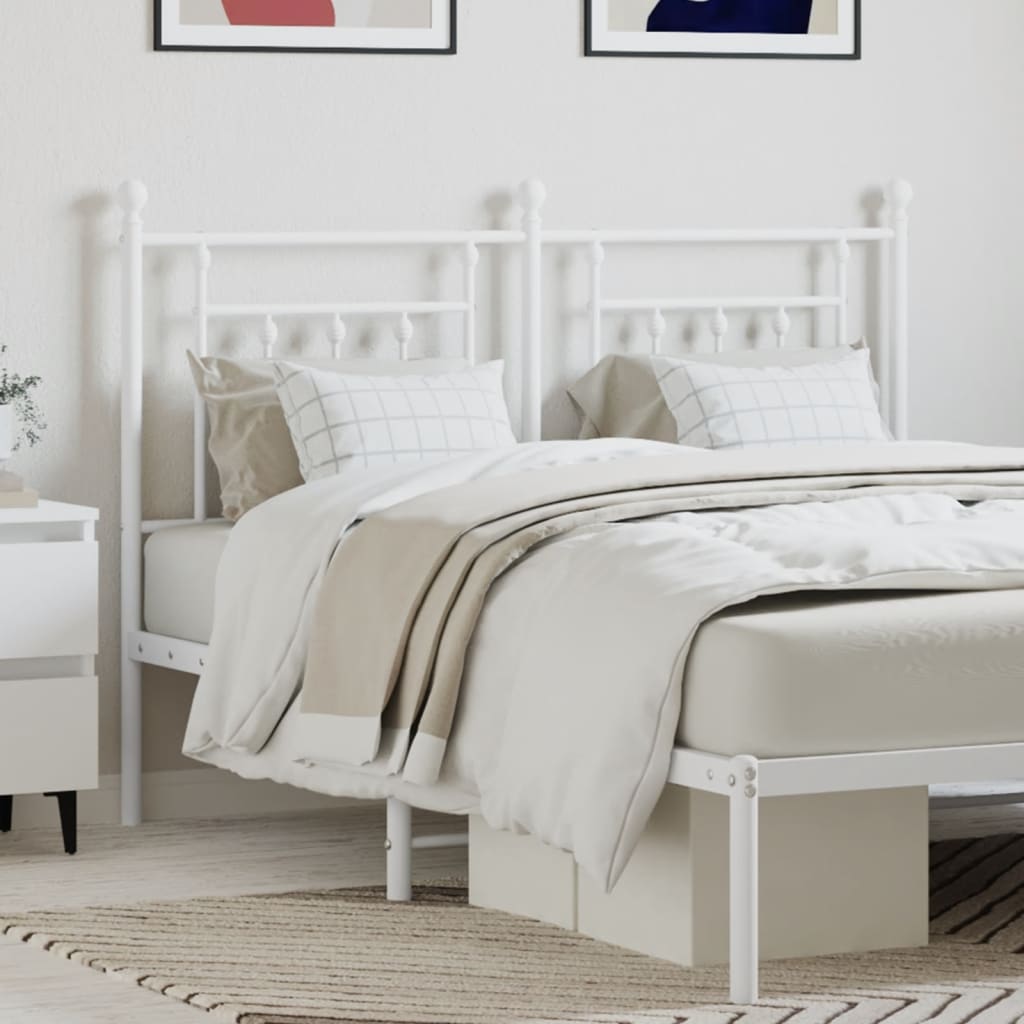 Cabeceira de cama 140 cm metal branco