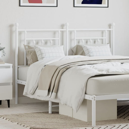 Cabeceira de cama 140 cm metal branco