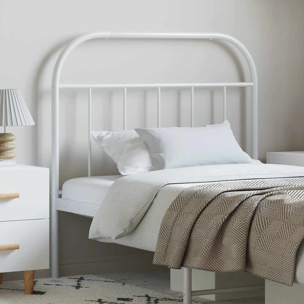 Cabeceira de cama 100 cm metal branco