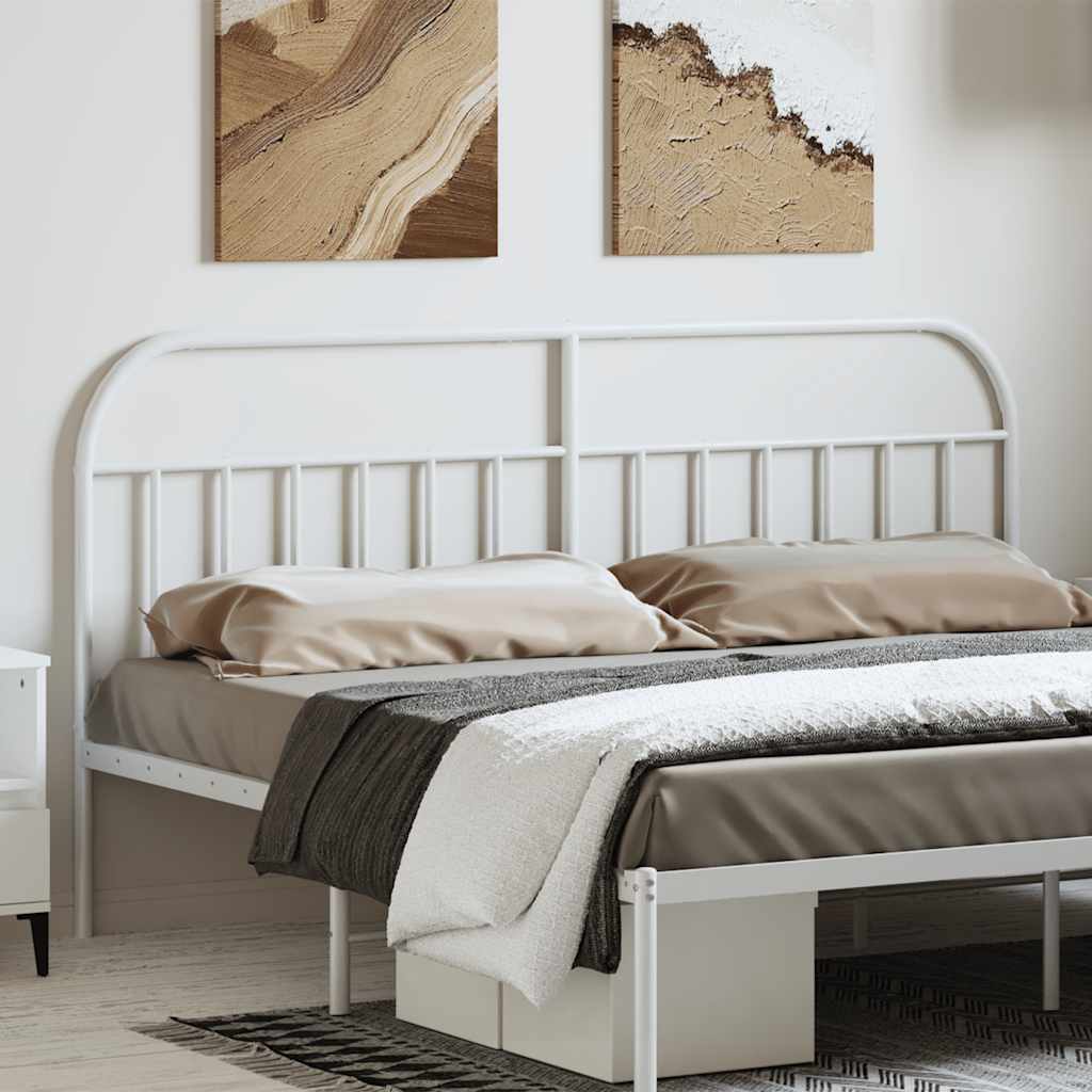 Cabeceira de cama 180 cm metal branco