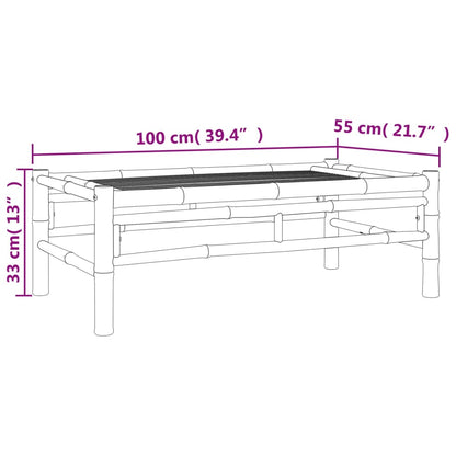 Mesa de centro para jardim 100x55x33 cm bambu