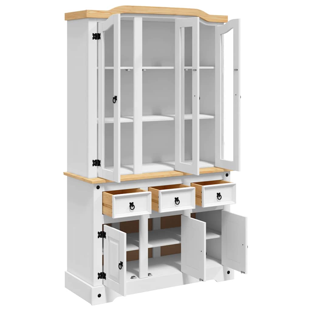 Armário alto Corona pinho mexicano maciço branco