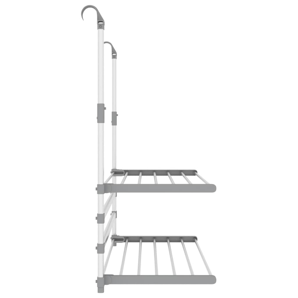 Estendal para varanda 89x25x(60-95) cm alumínio