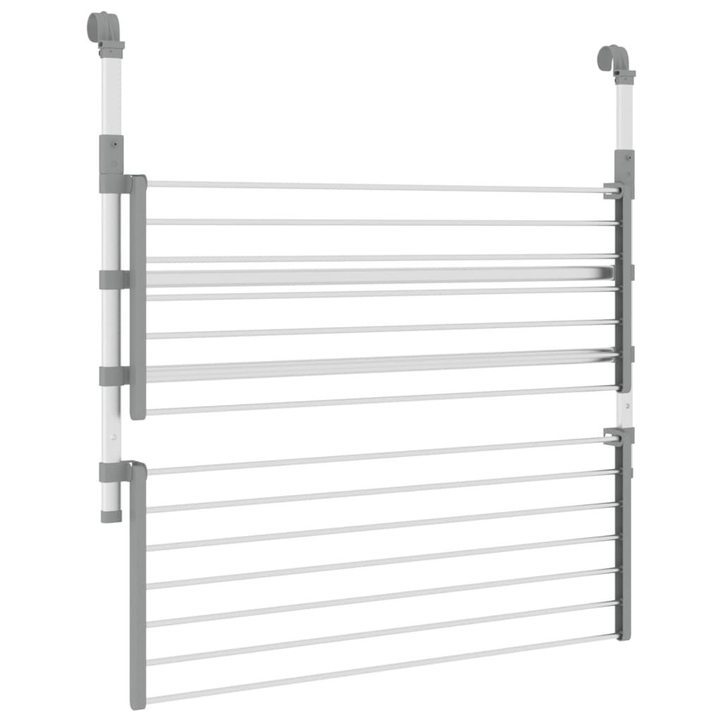 Estendal para varanda 89x25x(60-95) cm alumínio
