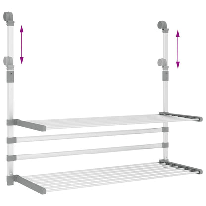 Estendal para varanda 89x25x(60-95) cm alumínio