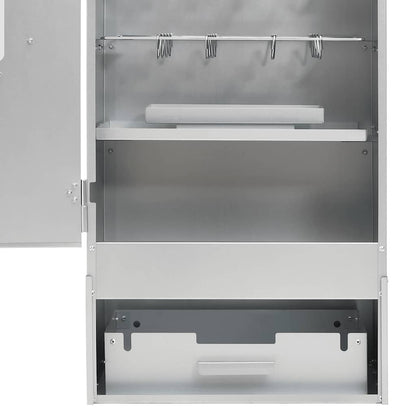 Defumador BBQ c/ aparas madeira 44,5x29x110 cm aço galvanizado