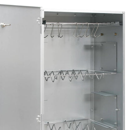 Defumador BBQ c/ aparas madeira 44,5x29x110 cm aço galvanizado