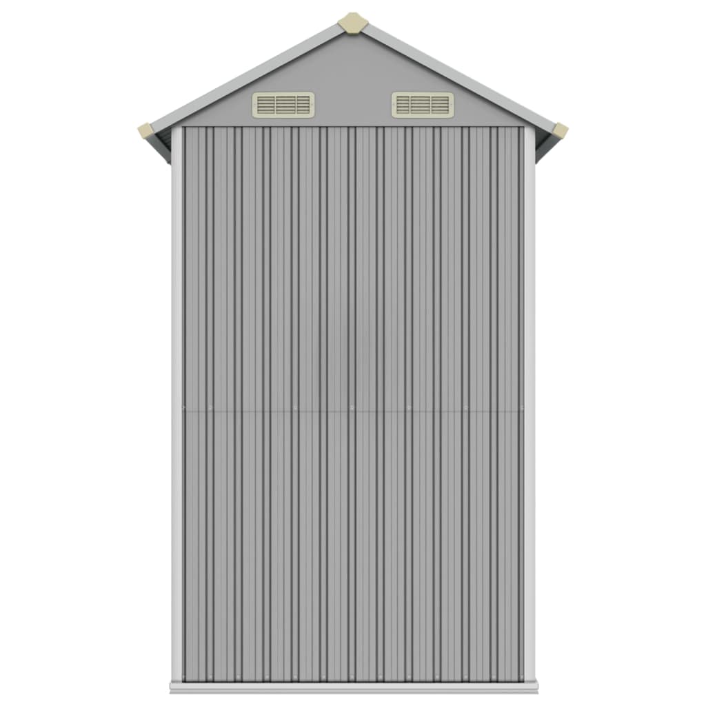Abrigo de jardim cinza claro 192x152,5x237 cm aço galvanizado