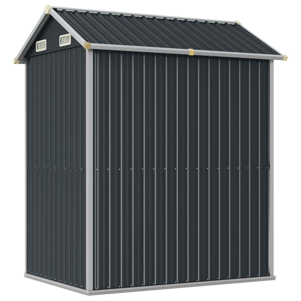 Abrigo de jardim antracite 192x152,5x237 cm aço galvanizado