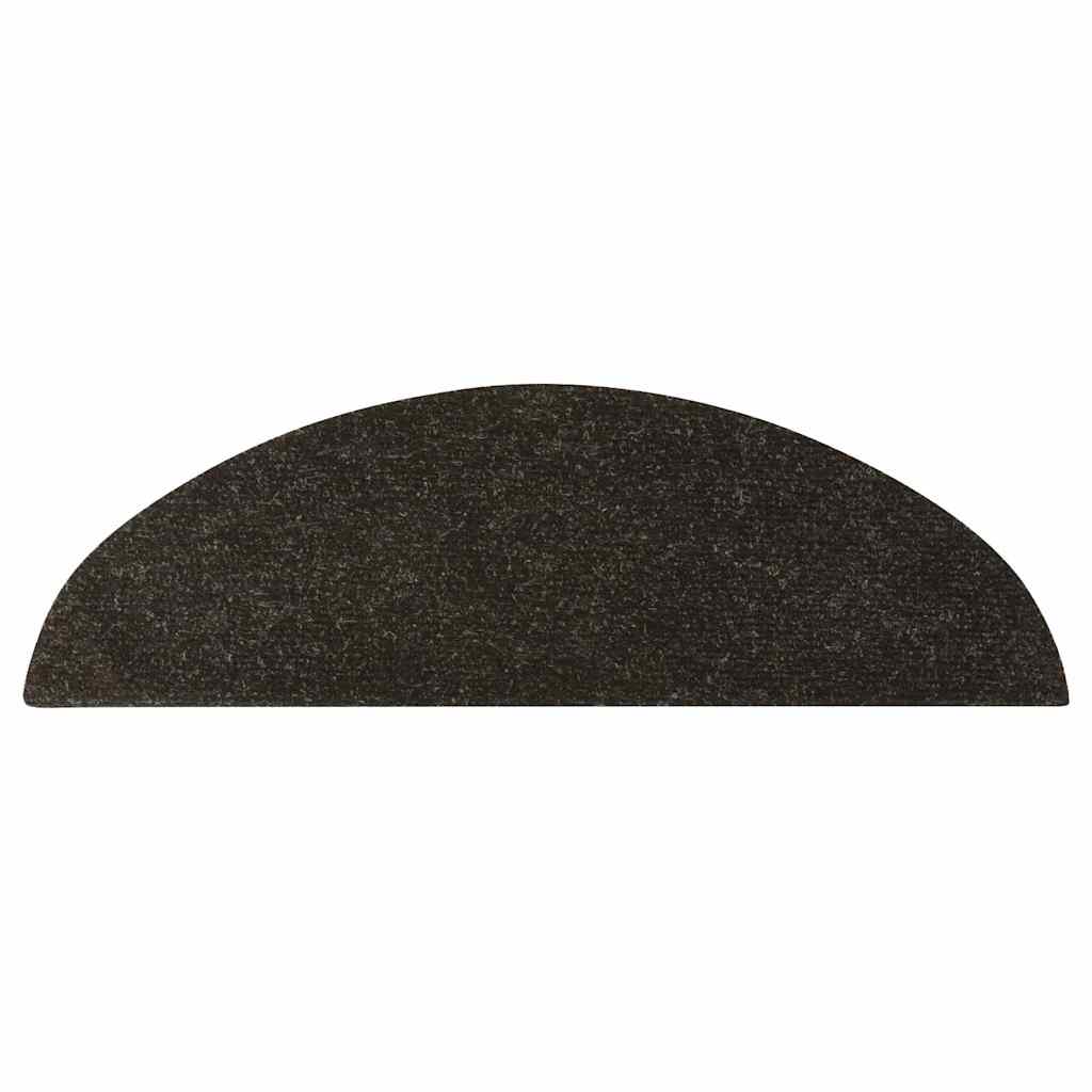 Tapetes de escada adesivos 10 pcs 56x17x3 cm antracite