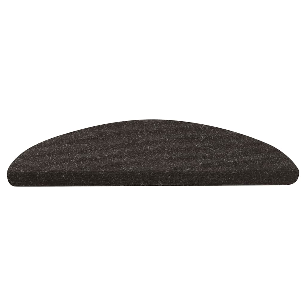 Tapetes de escada adesivos 10 pcs 56x17x3 cm preto