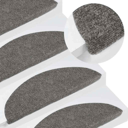Tapetes de escada adesivos 10 pcs 56x17x3 cm cinzento