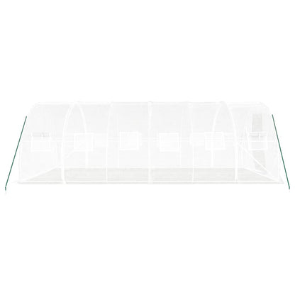Estufa com estrutura de aço 18 m² 6x3x2 m branco