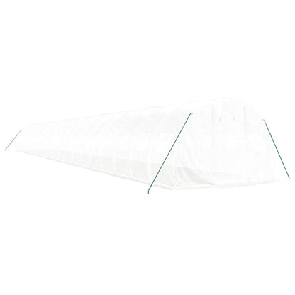 Estufa com estrutura de aço 66 m² 22x3x2 m branco