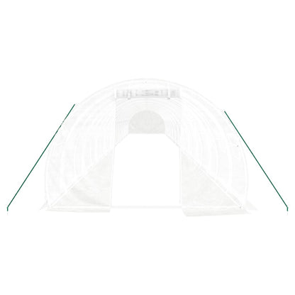 Estufa com estrutura de aço 66 m² 22x3x2 m branco