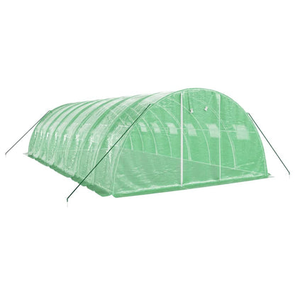 Estufa com estrutura de aço 32 m² 8x4x2 m verde