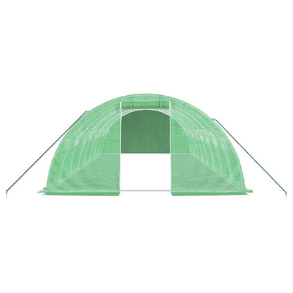 Estufa com estrutura de aço 32 m² 8x4x2 m verde