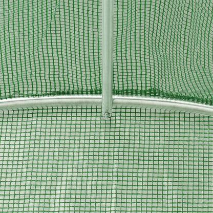 Estufa com estrutura de aço 40 m² 10x4x2 m verde