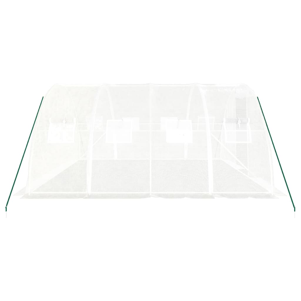 Estufa com estrutura de aço branca 16 m² 4x4x2 m