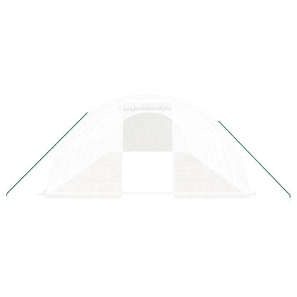 Estufa com estrutura de aço 40 m² 10x4x2 m branco