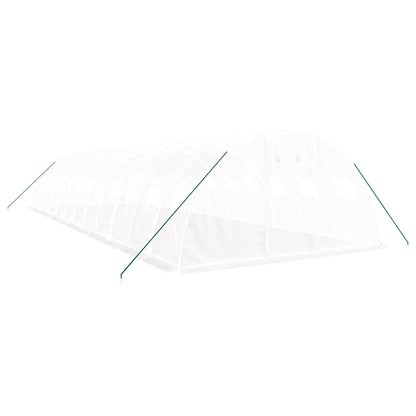 Estufa com estrutura de aço 48 m² 12x4x2 m branco