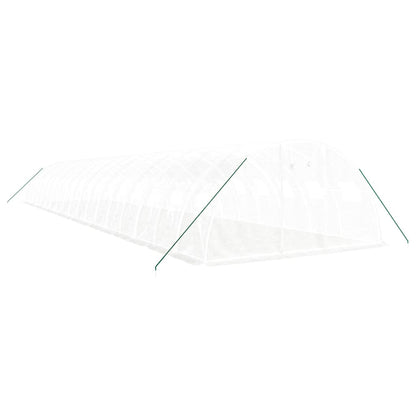 Estufa com estrutura de aço 72 m² 18x4x2 m branco