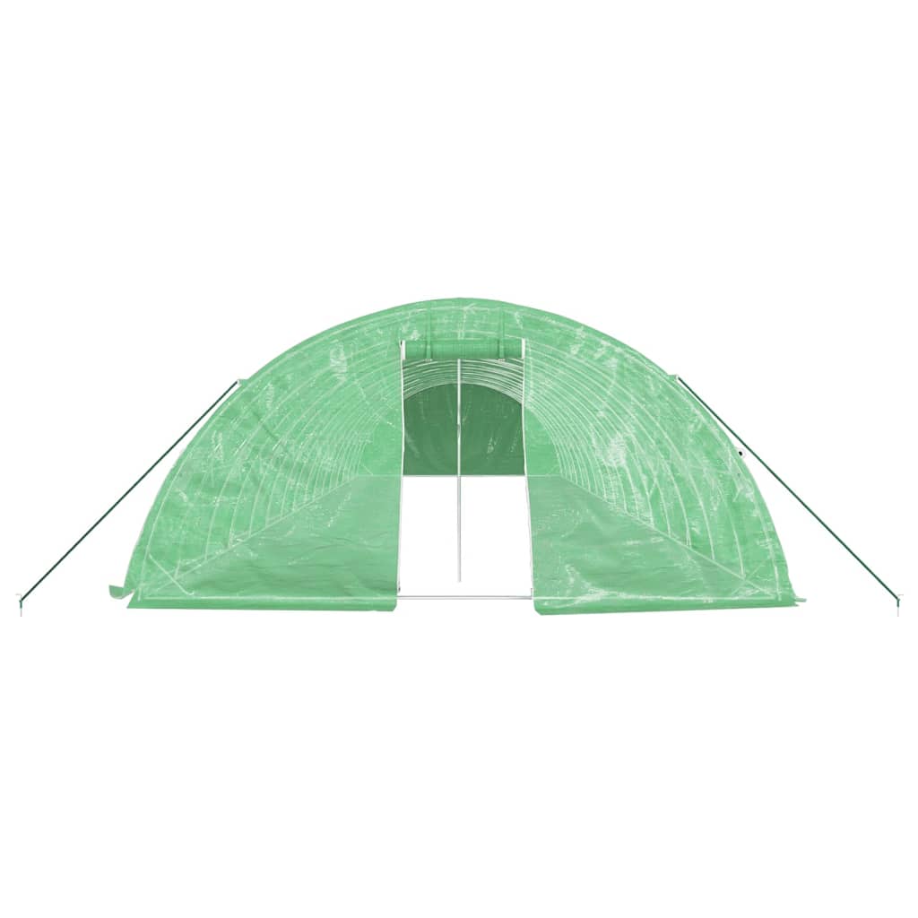 Estufa com estrutura de aço 80 m² 16x5x2,3 m verde