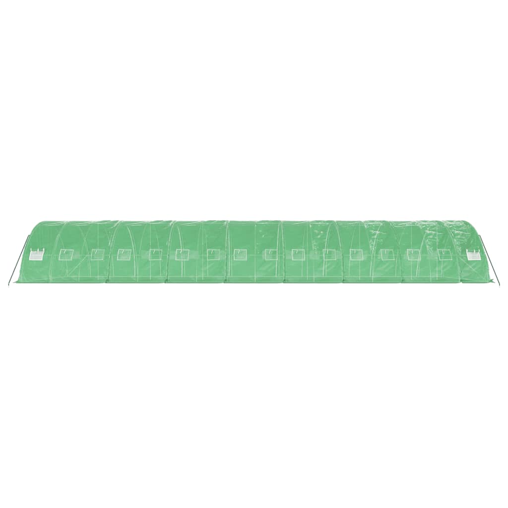Estufa com estrutura de aço 80 m² 16x5x2,3 m verde