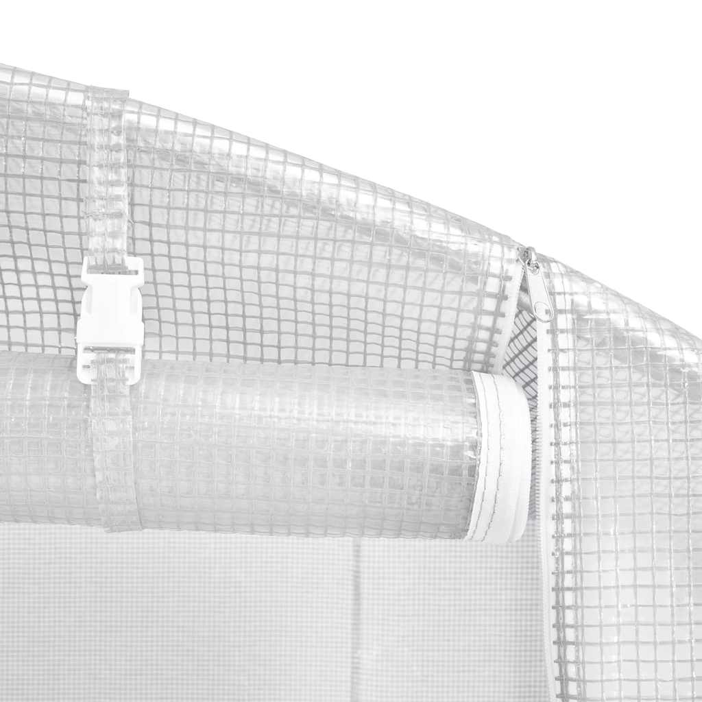 Estufa com estrutura de aço branca 20 m² 5x4x2,3 m
