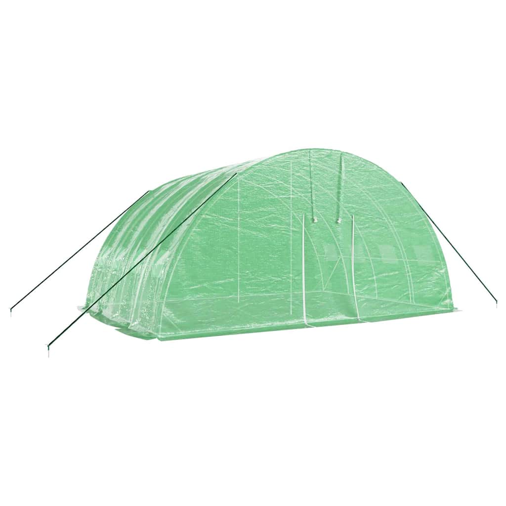 Estufa com estrutura de aço verde 24 m² 6x4x2,85 m