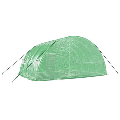 Estufa com estrutura de aço verde 24 m² 6x4x2,85 m