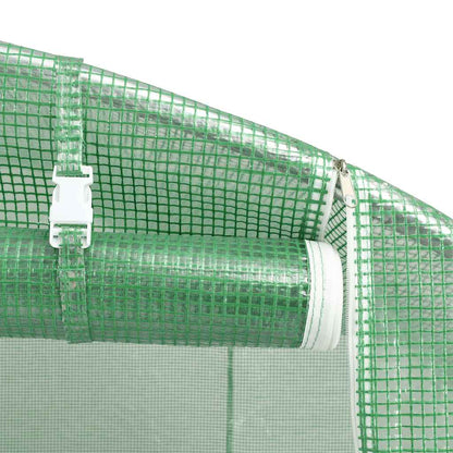 Estufa com estrutura de aço verde 24 m² 6x4x2,85 m