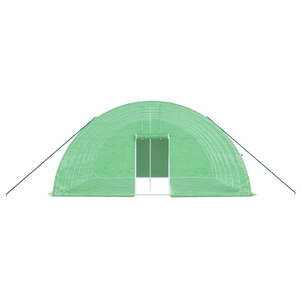 Estufa com estrutura de aço 36 m² 6x6x2,85 m verde