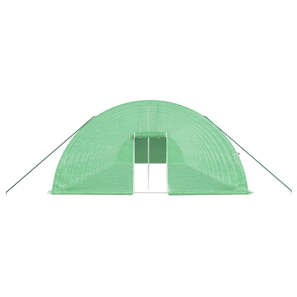 Estufa com estrutura de aço 108 m² 18x6x2,85 m verde