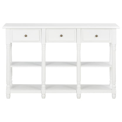 Mesa consola 110x30x76 cm derivados de madeira branco