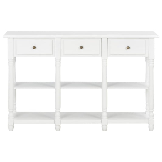 Mesa consola 110x30x76 cm derivados de madeira branco