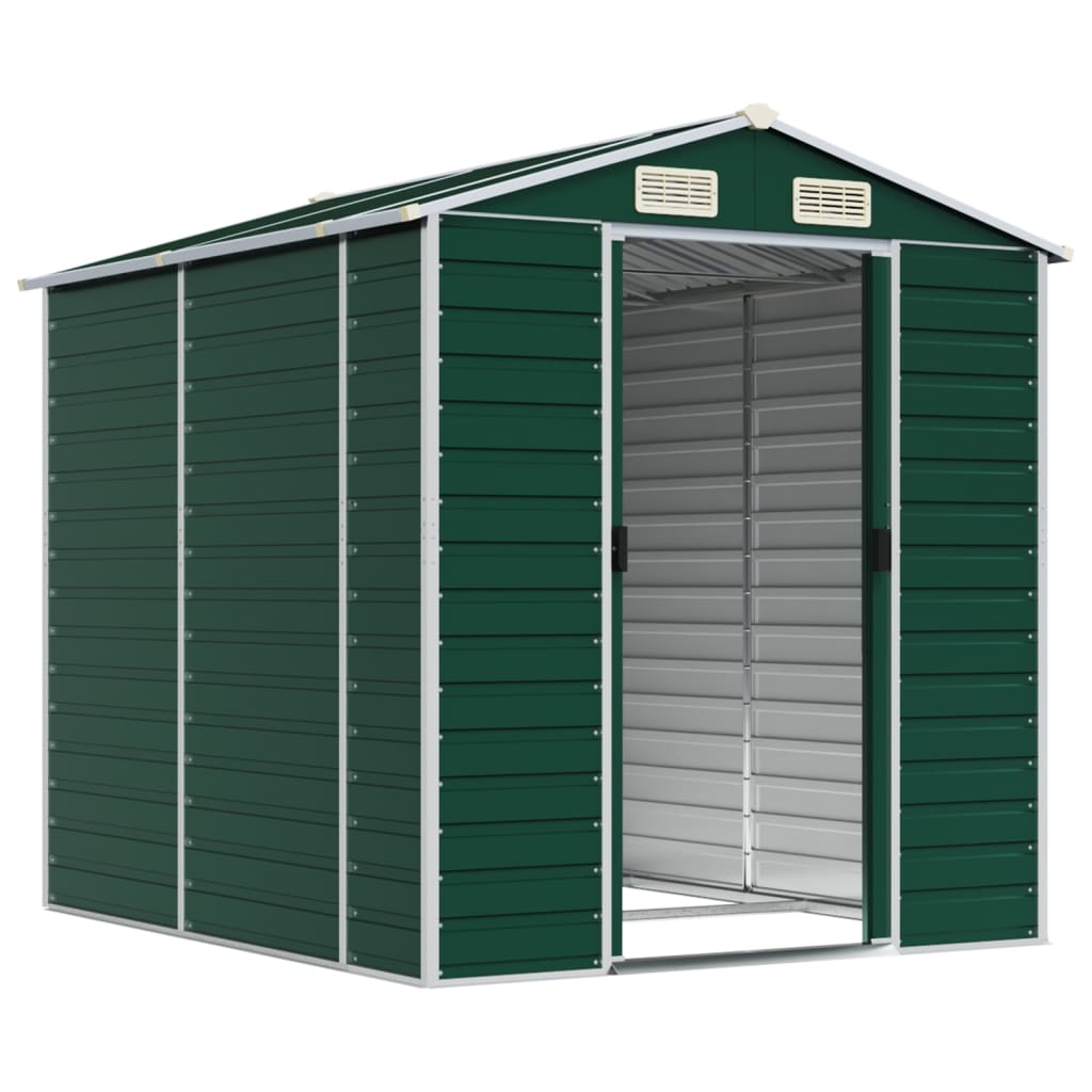 Abrigo de jardim verde 191x215x198 cm aço galvanizado