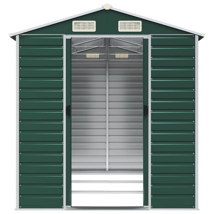 Abrigo de jardim verde 191x300x198 cm aço galvanizado