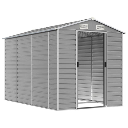 Abrigo de jardim cinza claro 191x300x198 cm aço galvanizado