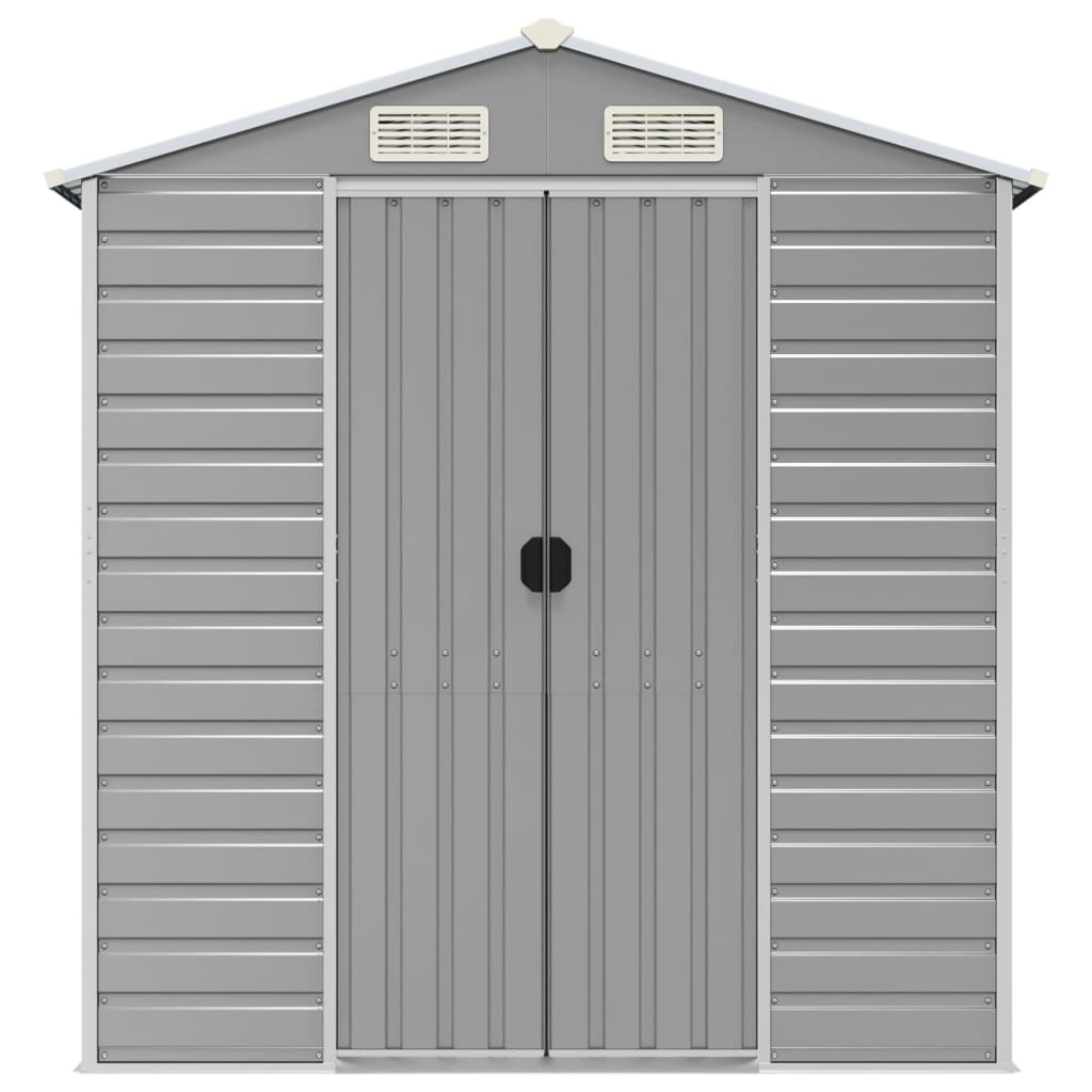 Abrigo de jardim cinza claro 191x300x198 cm aço galvanizado