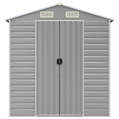 Abrigo de jardim cinza claro 191x300x198 cm aço galvanizado
