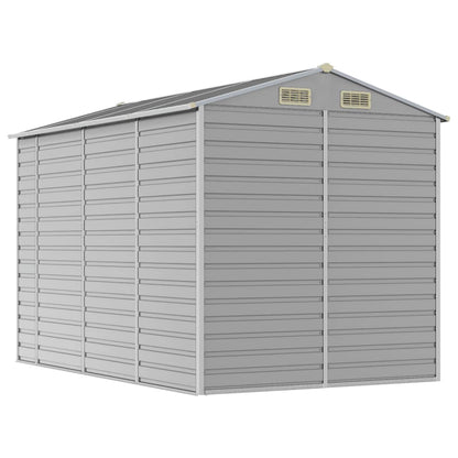 Abrigo de jardim cinza claro 191x300x198 cm aço galvanizado