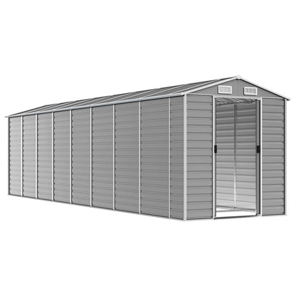 Abrigo de jardim cinza claro 191x725x198 cm aço galvanizado