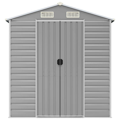 Abrigo de jardim cinza claro 191x725x198 cm aço galvanizado