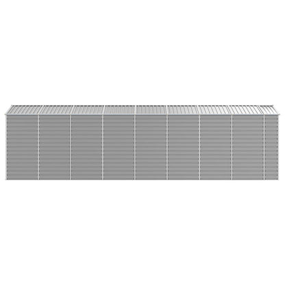 Abrigo de jardim cinza claro 191x725x198 cm aço galvanizado