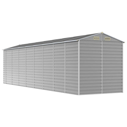 Abrigo de jardim cinza claro 191x725x198 cm aço galvanizado