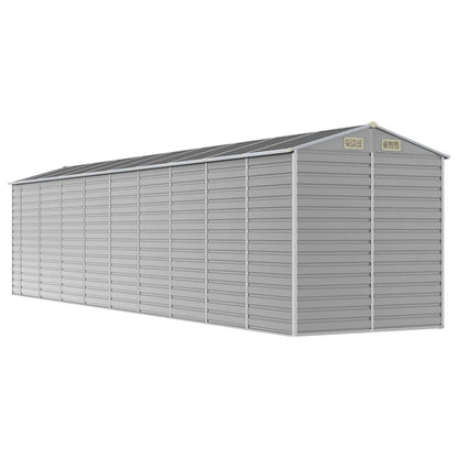 Abrigo de jardim cinza claro 191x810x198 cm aço galvanizado