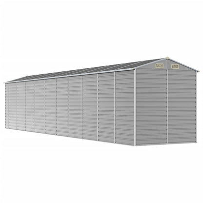 Abrigo de jardim cinza claro 191x895x198 cm aço galvanizado