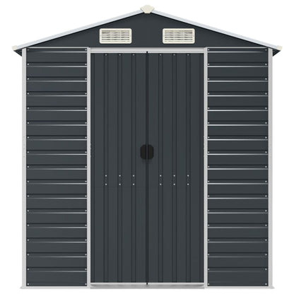 Abrigo de jardim 191x810x198 cm aço galvanizado antracite