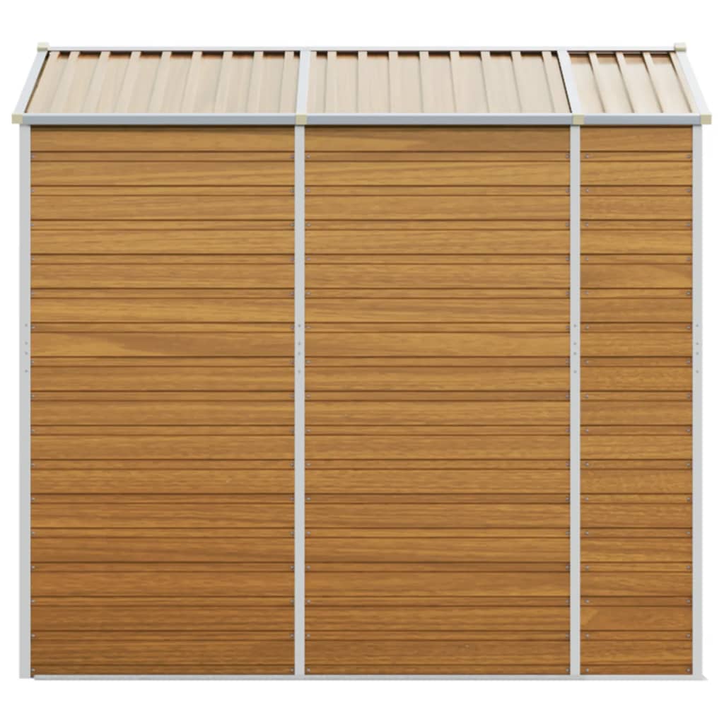 Abrigo de jardim castanho claro 191x215x198 cm aço galvanizado